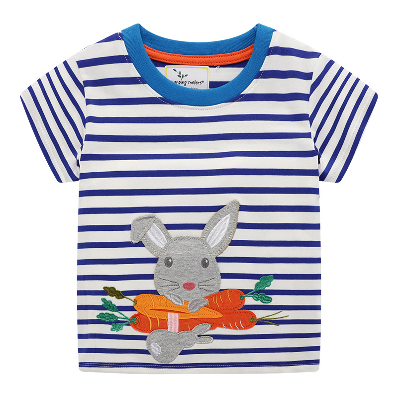 

Lovely Casual Striped Blue Girl T-shirt, Blue stripe