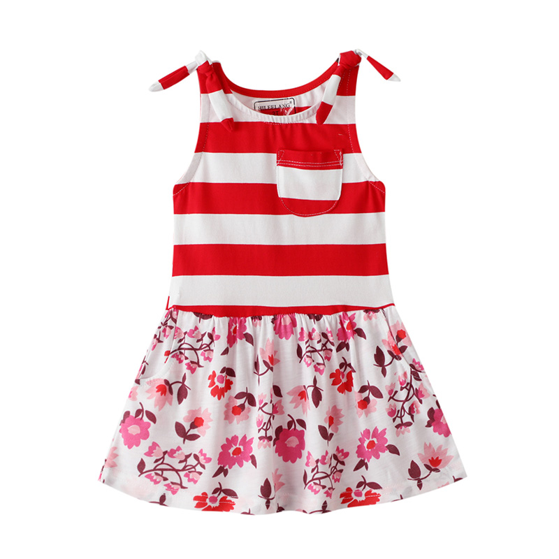 

Lovely Sweet Print Red Girl Knee Length Dress