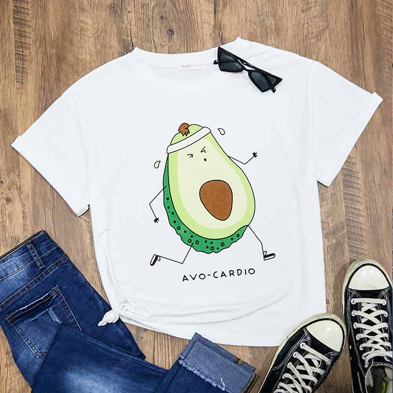 

Lovely Leisure Cartoon Print White T-shirt