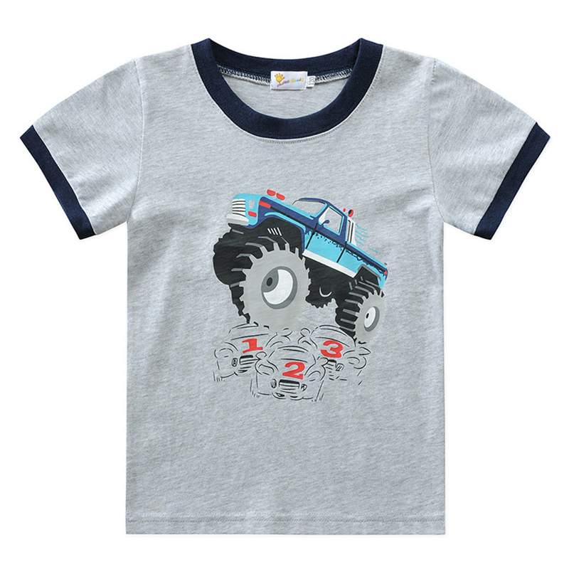 

Lovely Trendy Print Grey Boy Two-piece Shorts Set