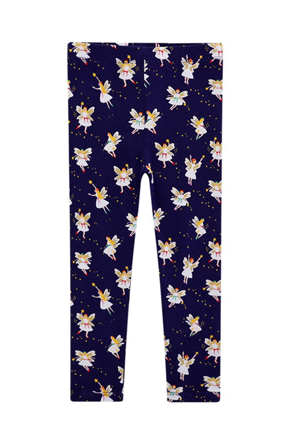

Lovely Sweet Cartoon Print Blue Girl Leggings