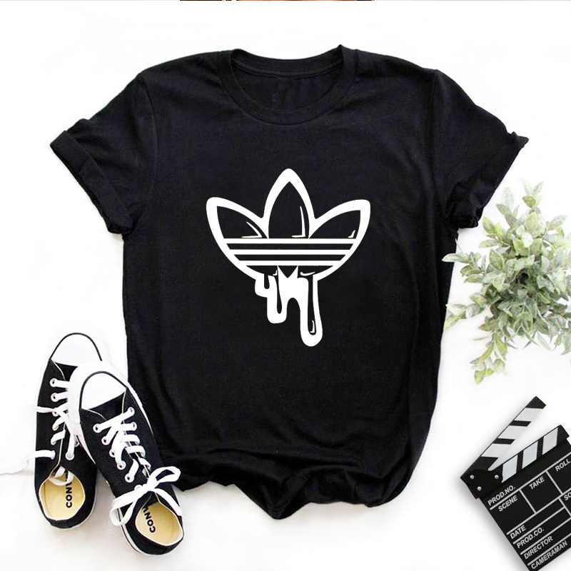 

Lovely Casual O Neck Print Black T-shirt