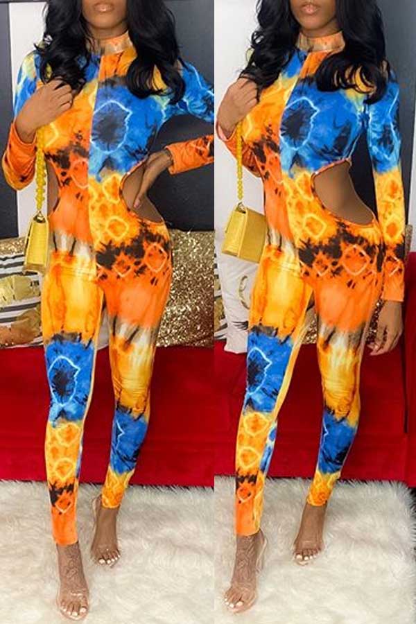 

Lovely Trendy Print Multicolor One-piece Jumpsuit, Multi