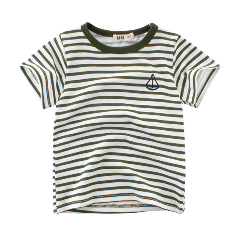 

Lovely Leisure Striped Green Boy T-shirt