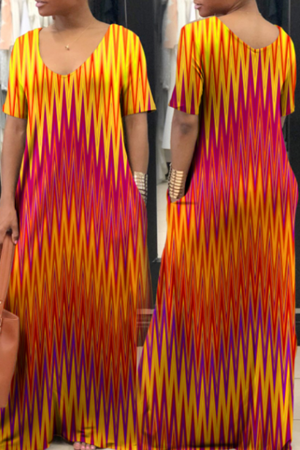 

Lovely Leisure Print Croci Maxi Dress