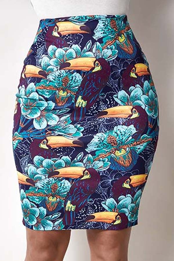 

Lovely Trendy Print Multicolor Skirt, Multi