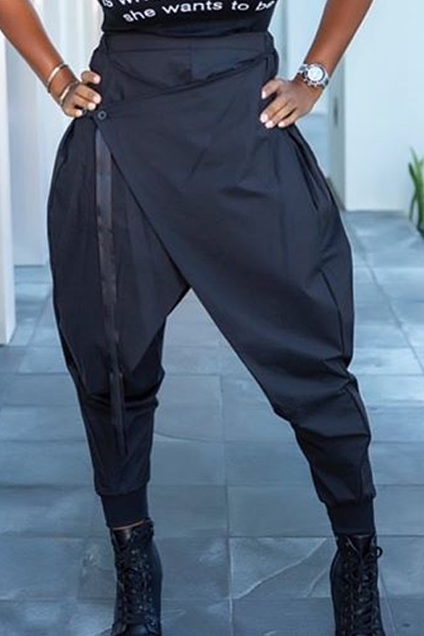 

Lovely Stylish Asymmetrical Black Pants