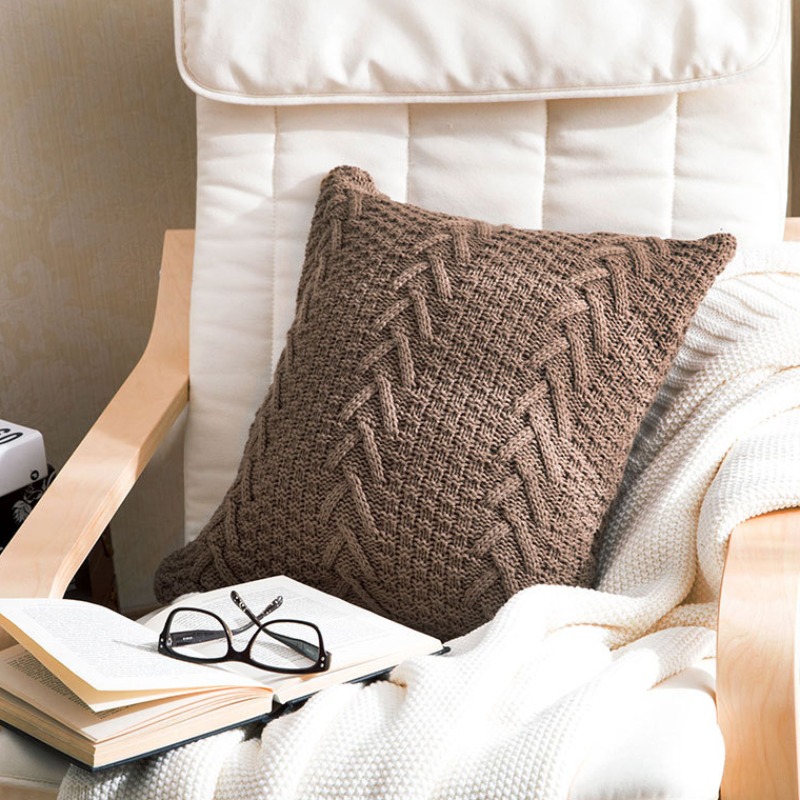 

Lovely Cosy Basic Light Coffee Decorative Pillow Case
