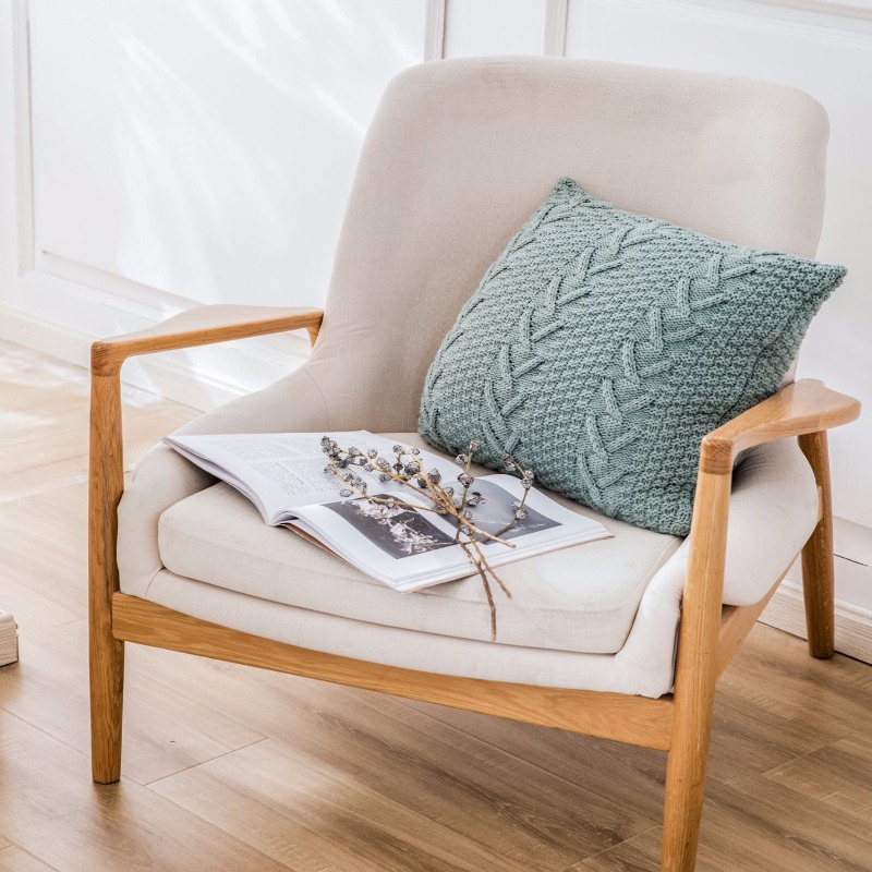 

Lovely Cosy Basic Cyan Decorative Pillow Case