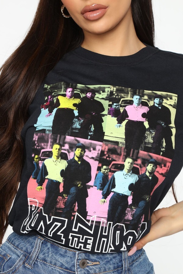 

Lovely Casual Print Black T-shirt