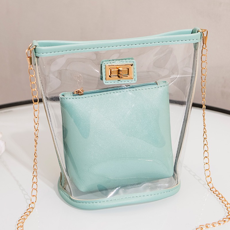 

Lovely Chic See-through Blue Messenger Bag