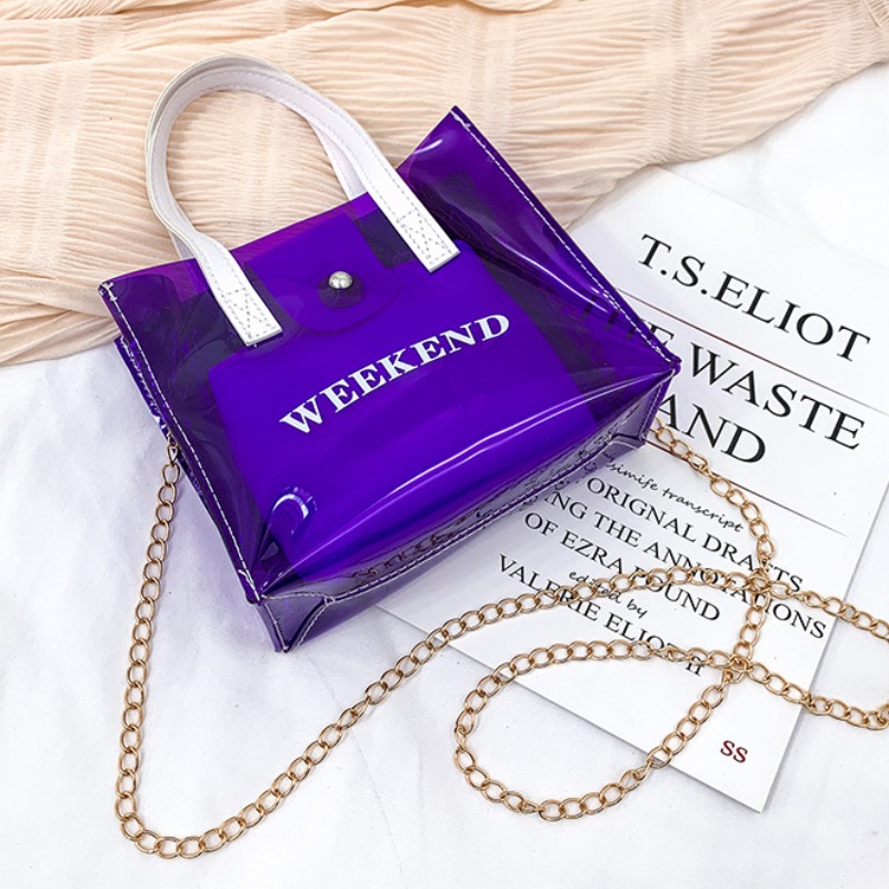 

Lovely Chic See-through Purple Messenger Bag