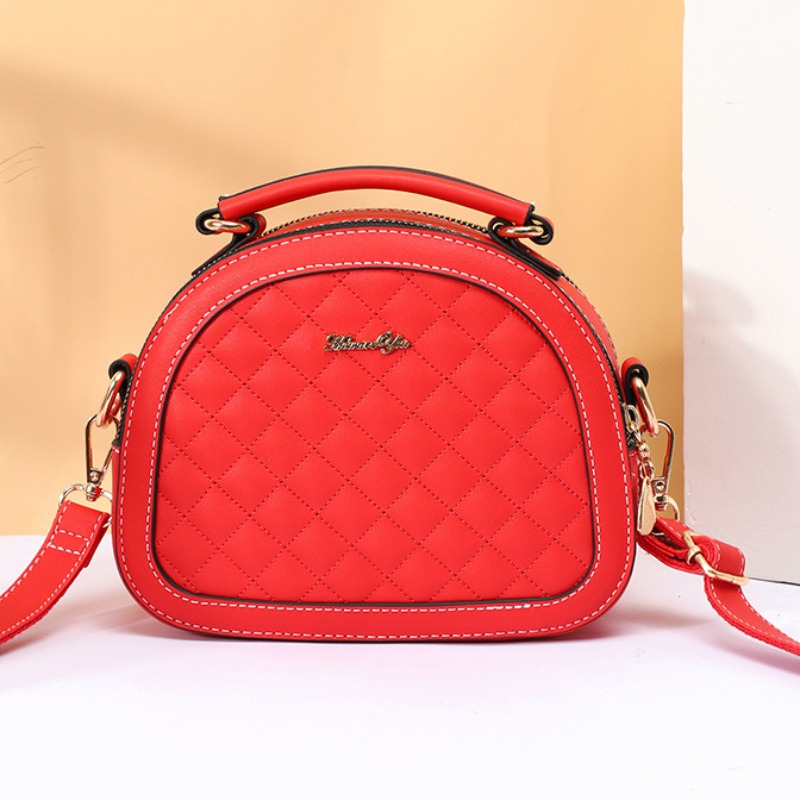 

Lovely Stylish Zipper Design Red Crossbody Bag