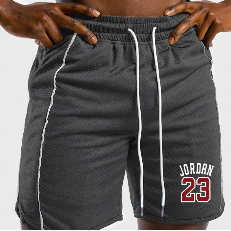 

Lovely Sportswear Letter Grey Shorts