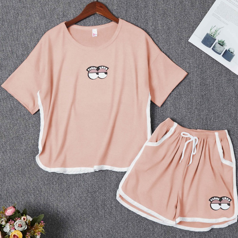 

Lovely Casual Print Pink Sleepwear