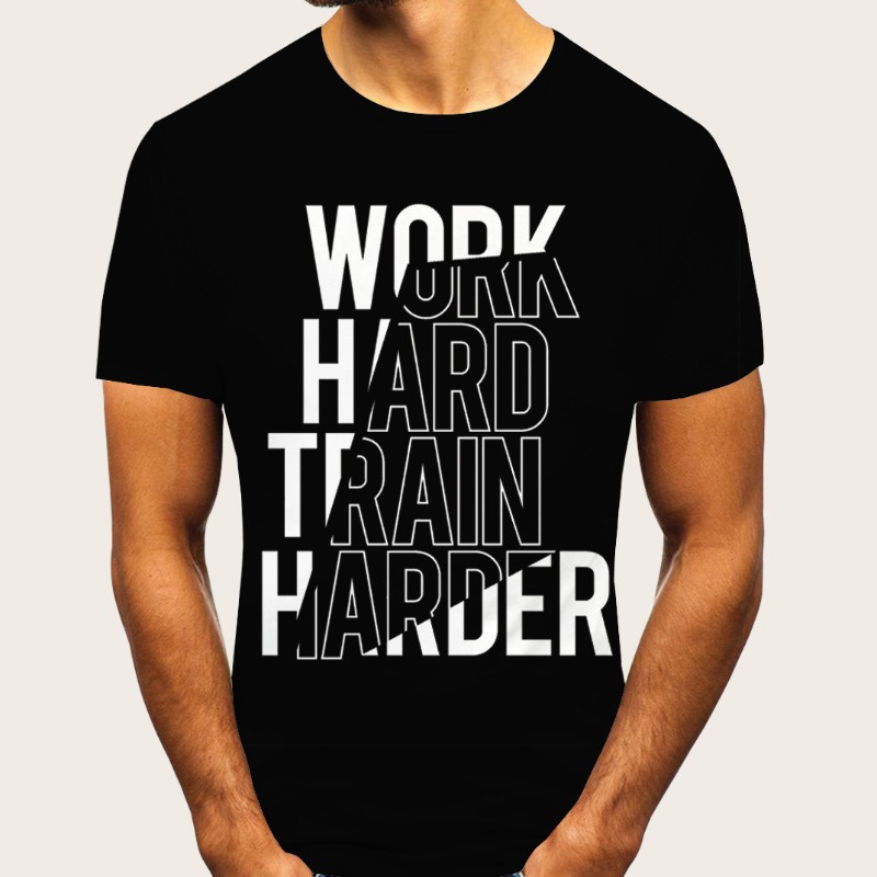 

Lovely Leisure O Neck Letter Print Black T-shirt