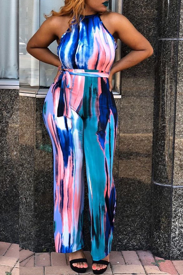 

Lovely Trendy Tie-dye Multicolor One-piece Jumpsuit, Multi