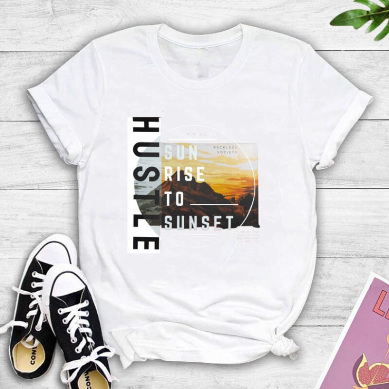 

Lovely Leisure O Neck Letter Print White T-shirt