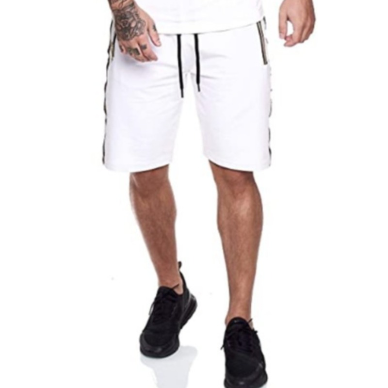 

Lovely Casual Patchwork White Shorts