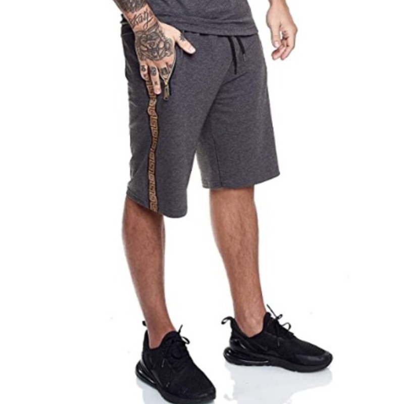 

Lovely Casual Patchwork Dark Grey Shorts