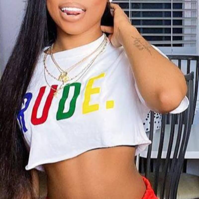 

Lovely Leisure Letter White T-shirt