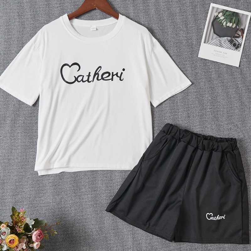 

Lovely Leisure Letter Print White Sleepwear
