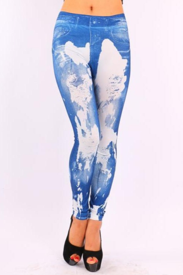 

Lovely Trendy Print Blue Loungewear