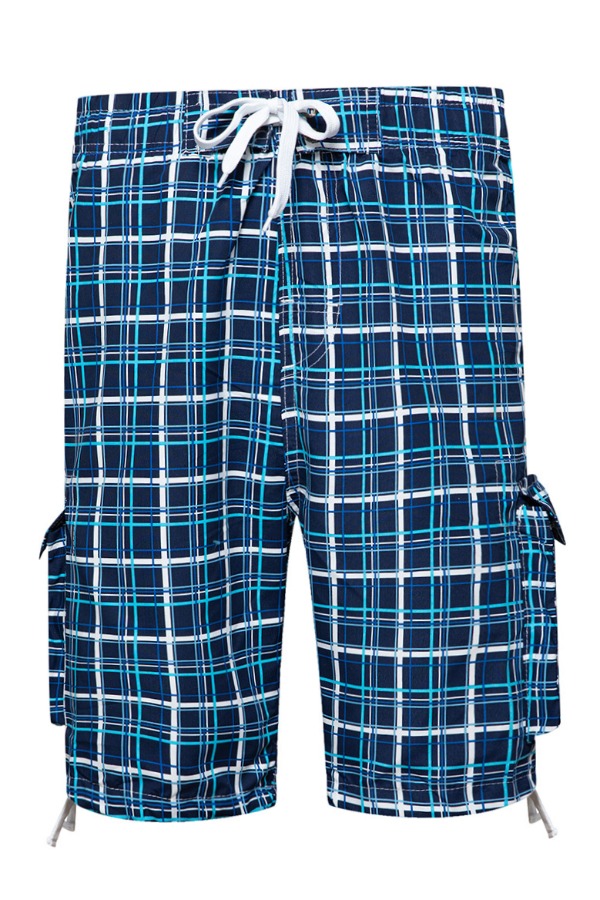 

Lovely Casual Grid Blue Shorts