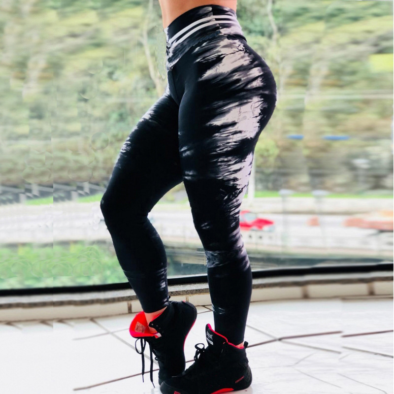 

Lovely Sportswear Print Black Plus Size Pants