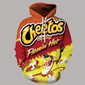 Lovely Casual Print Multicolor Plus Size Hoodie