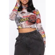 Lovely Trendy Print Multicolor Base Layer