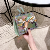 Lovely Trendy Chain Strap Green Crossbody Bag