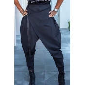 Lovely Stylish Asymmetrical Black Pants