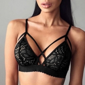 Lovely Sexy Hollow-out Black Bras