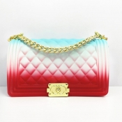Lovely Trendy Chain Strap Red Crossbody Bag