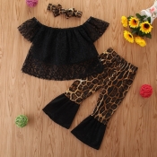 Lovely Stylish Patchwork Black Girl Two-piece Pant