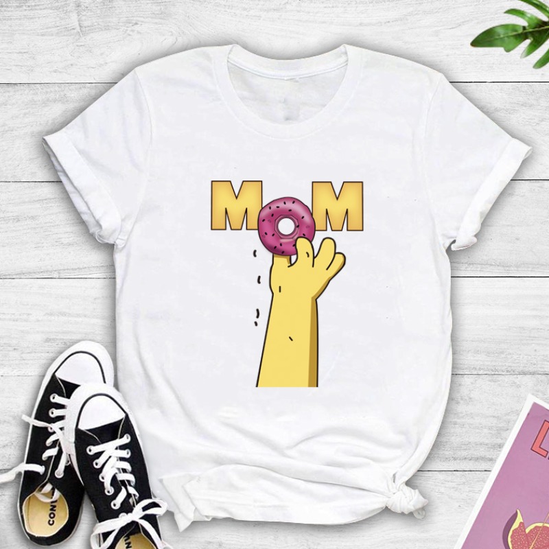 

Lovely Leisure O Neck Print White T-shirt