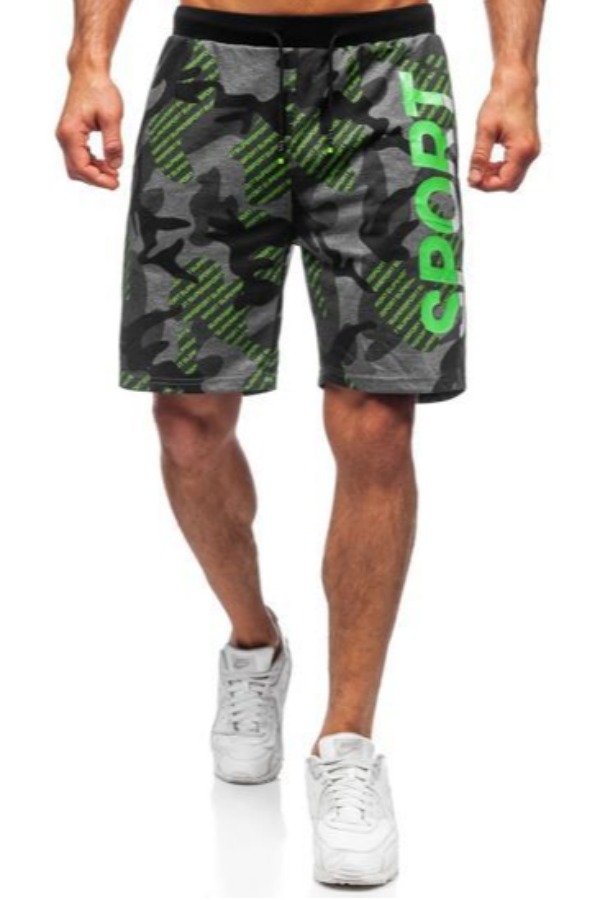 

Lovely Casual Print Green Shorts