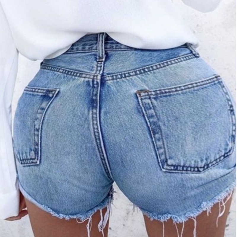 

Lovely Casual Pocket Patched Bbay Blue Plus Size Shorts, Baby blue