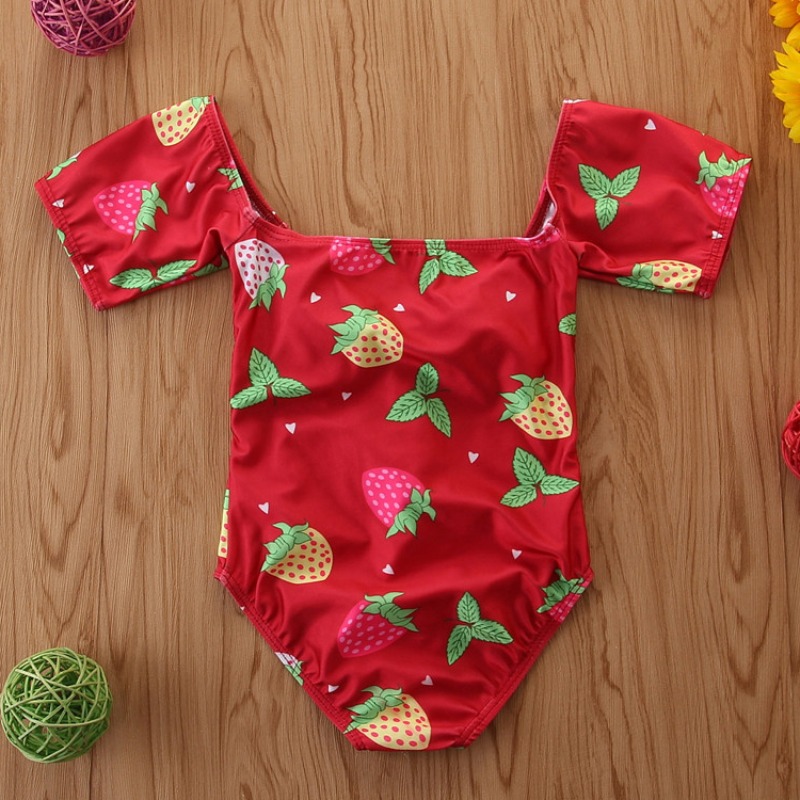 

Lovely Print Red Girl One-piece Swimsuit