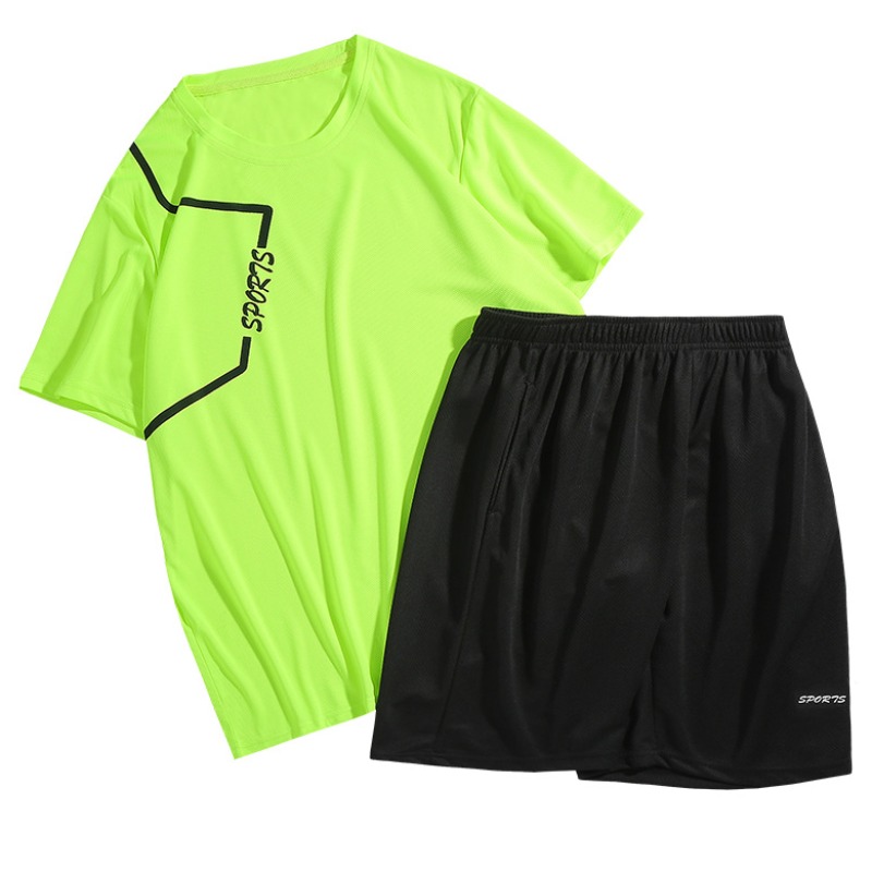 

Lovely Sportswear Letter Green Two-piece Shorts Set