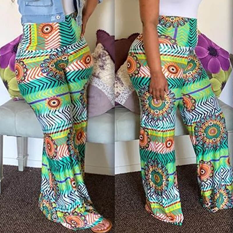 

Lovely Bohemian Print Multicolor Pants, Multi