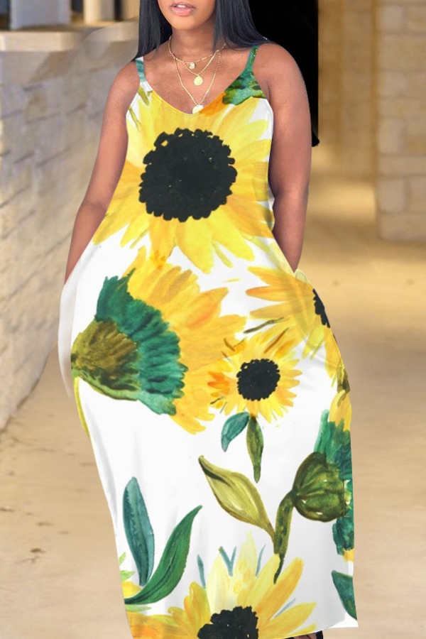 sunflower maxi dress plus size