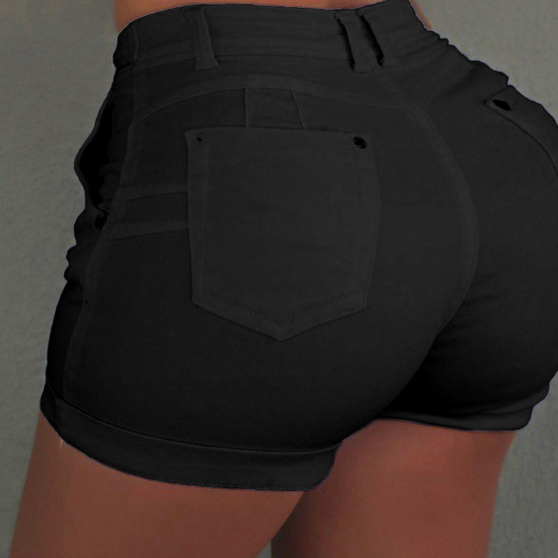 

Lovely Stylish Lace-up Black Plus Size Shorts