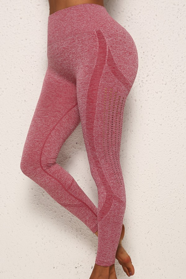 

Lovely Sportswear Patchwork Red Pants