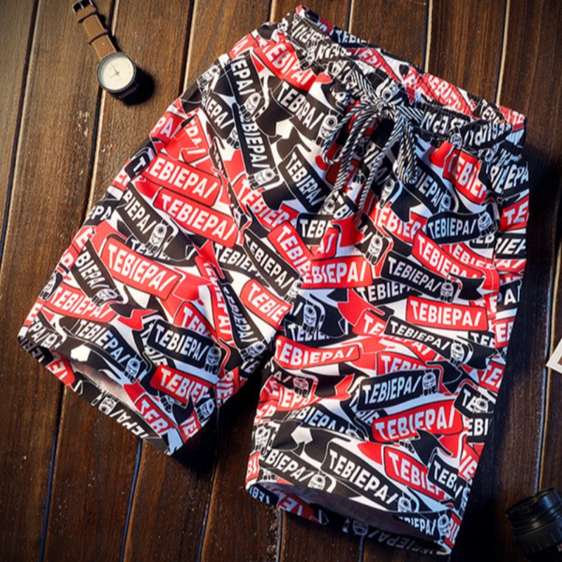 

Lovely Stylish Letter Print Red Shorts