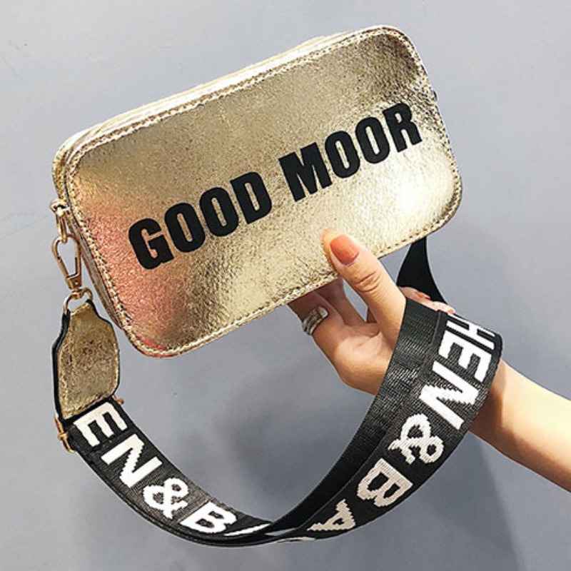 

Lovely Stylish Letter Gold Crossbody Bag