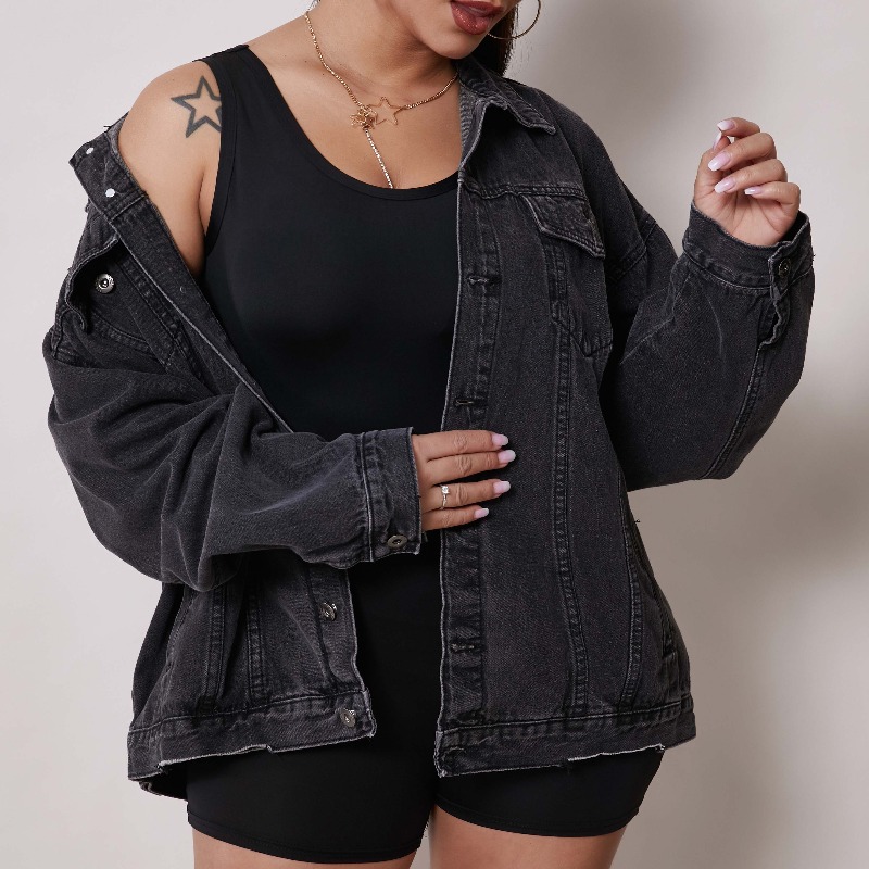 

Lovely Casual Buttons Design Black Jacket