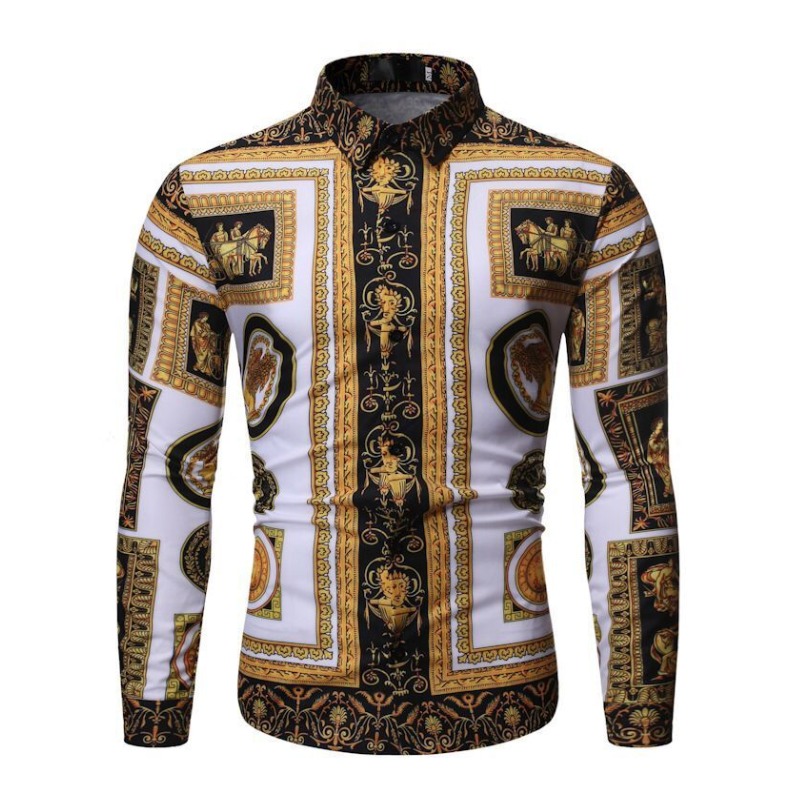 

Lovely Casual Turndown Collar Print White Shirt