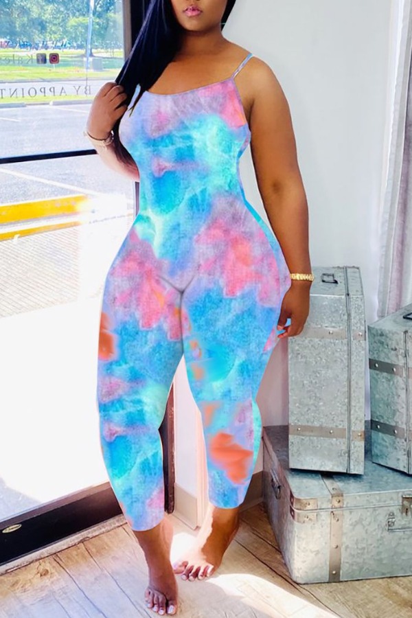 tie dye jumpsuit plus size